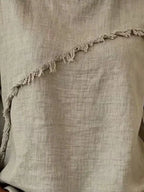 Debby | Frayed Hem Short Sleeve Top