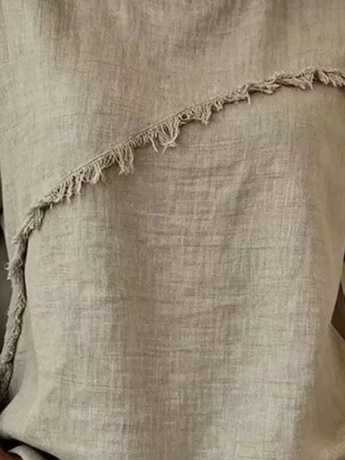 Debby | Frayed Hem Short Sleeve Top