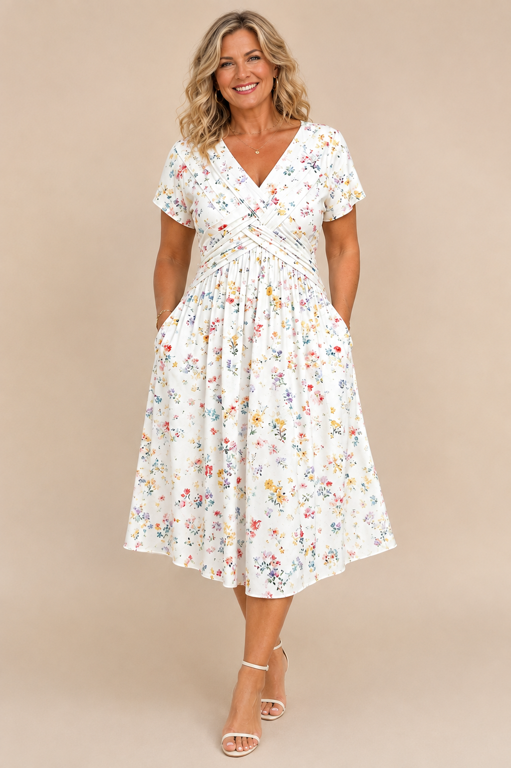 Alina | Floral Twist Waist Dress