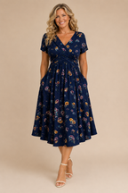 Alina | Floral Twist Waist Dress