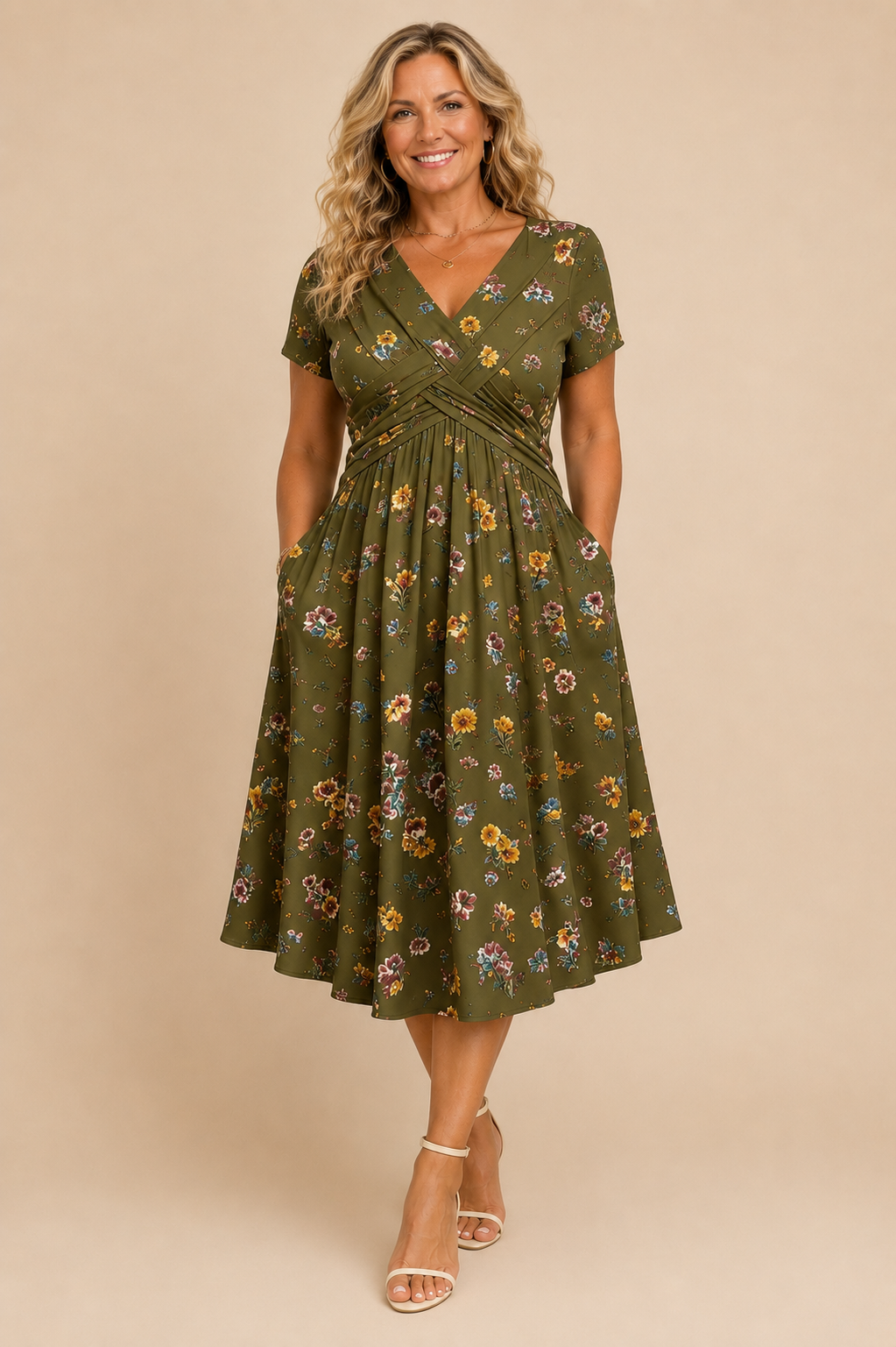 Alina | Floral Twist Waist Dress