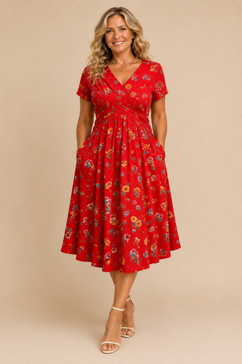 Alina | Floral Twist Waist Dress