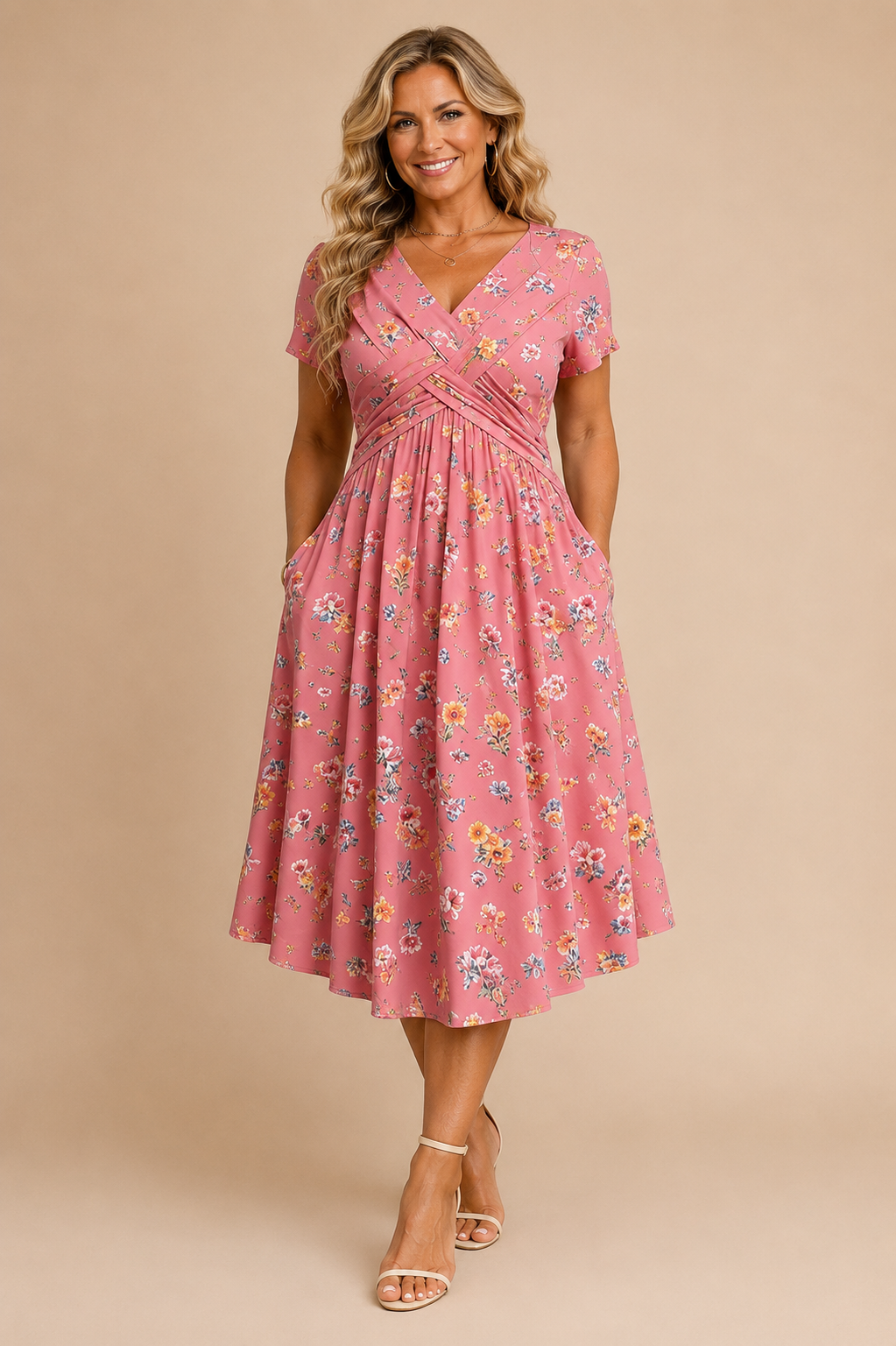 Alina | Floral Twist Waist Dress