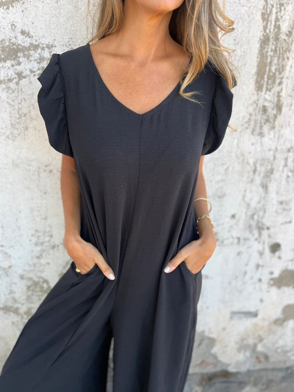 CASSANDRA | Trendy V-Neck Jumpsuit