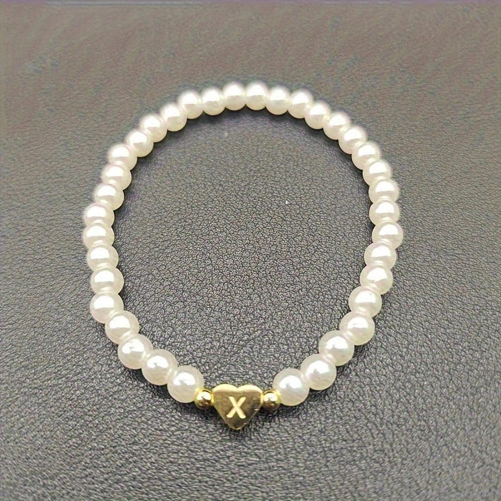 A-Z Pearl Beaded Bracelet
