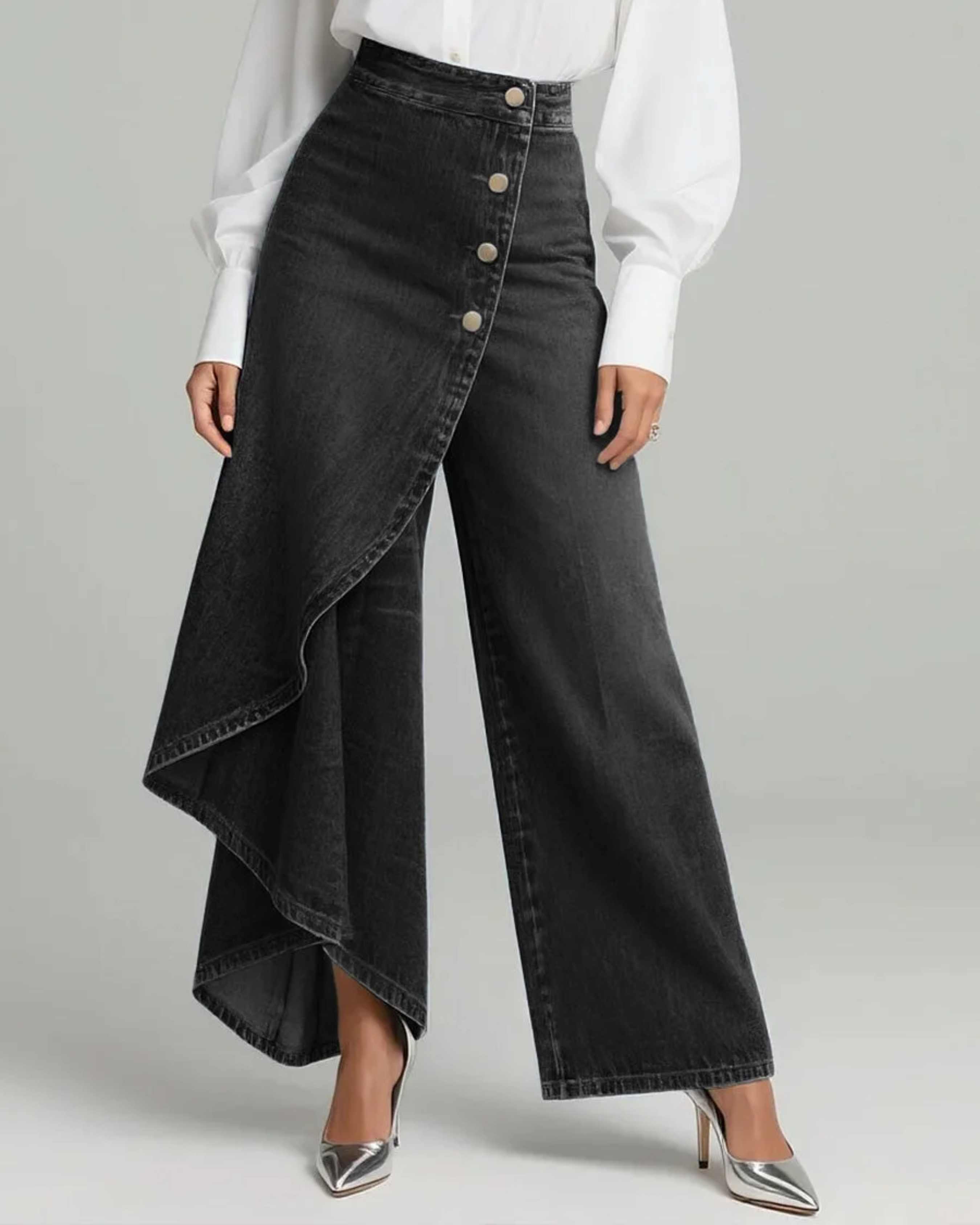 SABRINA | Women's High Waisted Wide Leg Wrap Pants