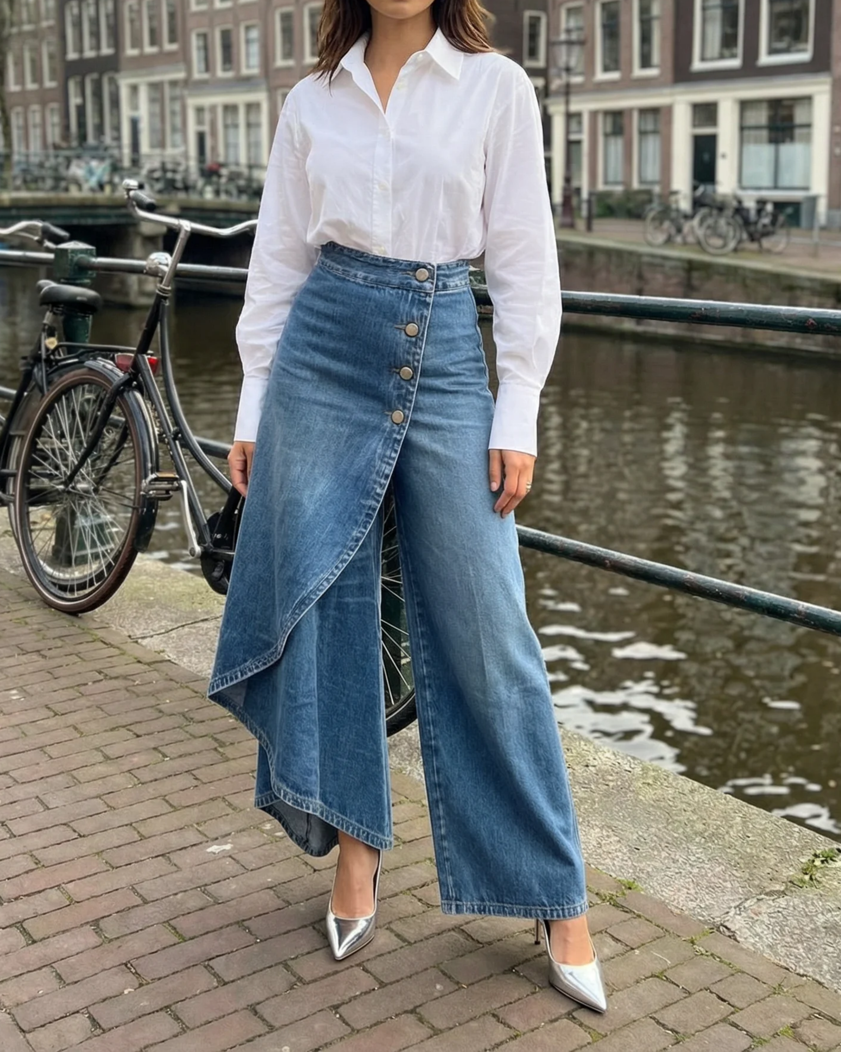 SABRINA | Women's High Waisted Wide Leg Wrap Pants