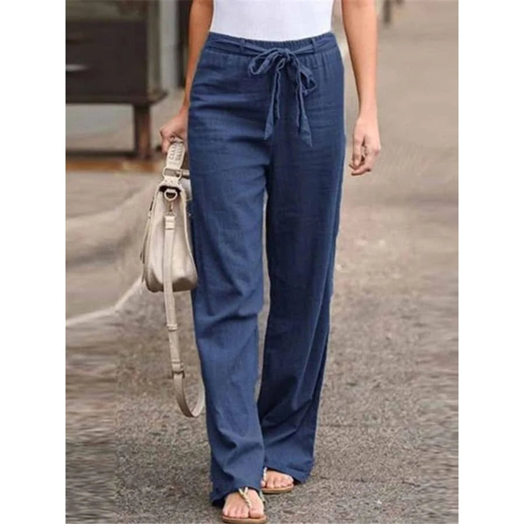 Clementina | Women's Drawstring Wide Leg Pants