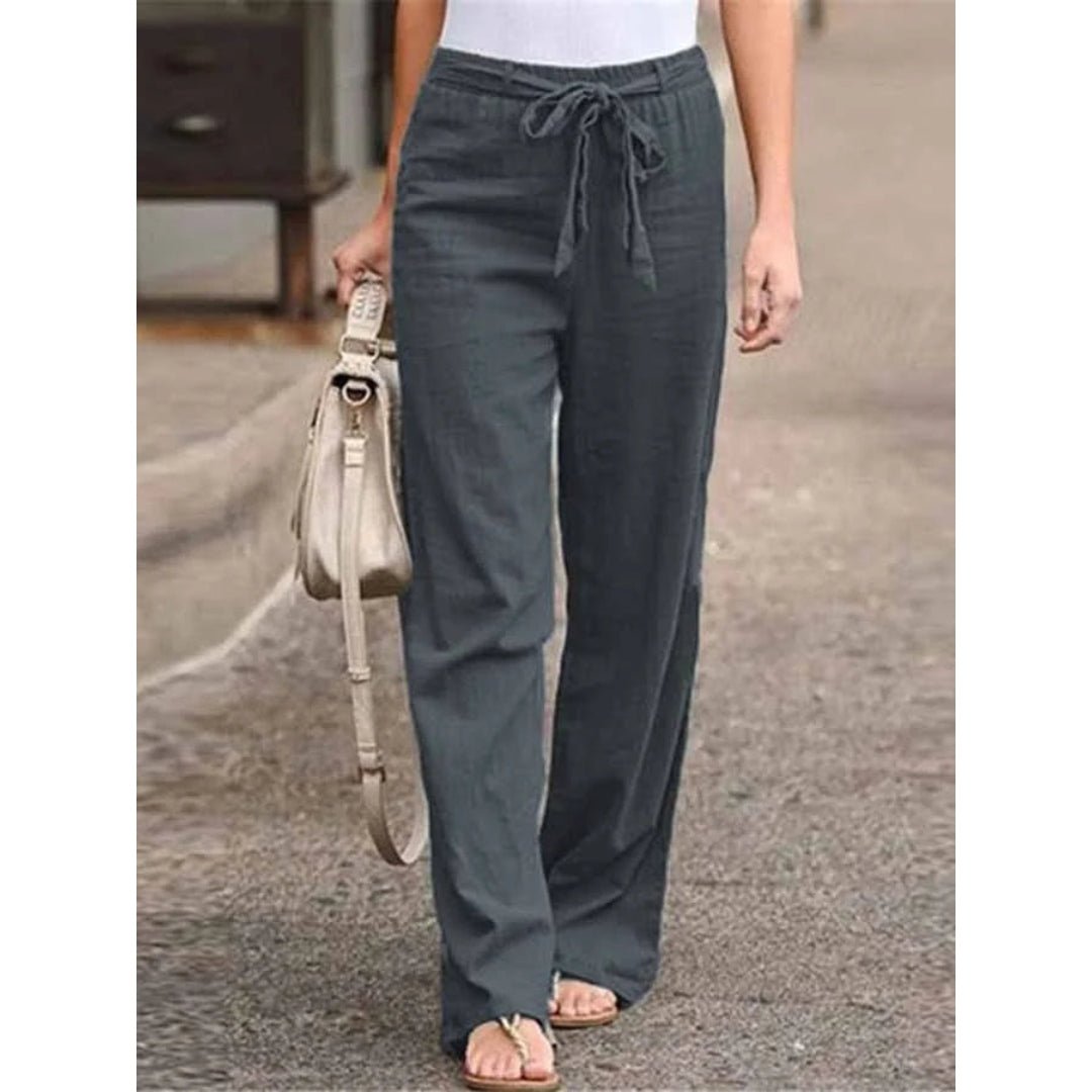Clementina | Women's Drawstring Wide Leg Pants