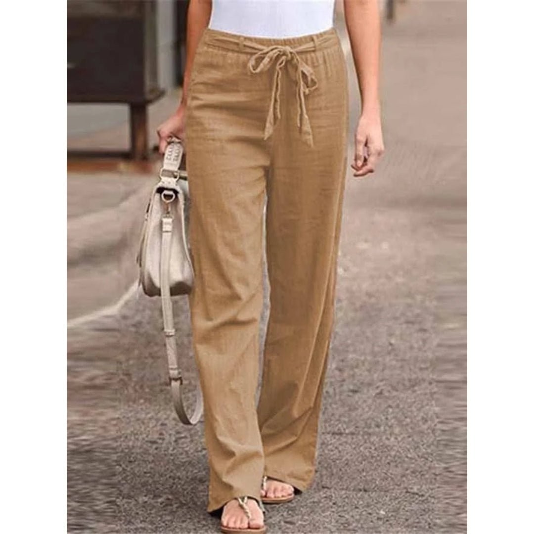 Clementina | Women's Drawstring Wide Leg Pants