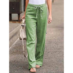 Clementina | Women's Drawstring Wide Leg Pants