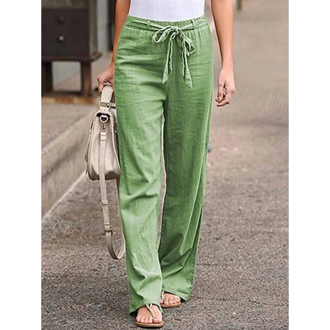 Clementina | Women's Drawstring Wide Leg Pants