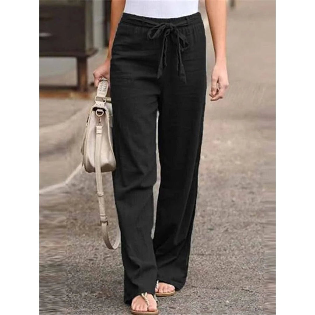 Clementina | Women's Drawstring Wide Leg Pants