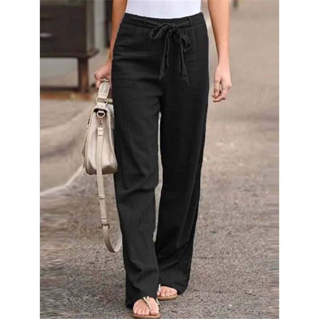 Clementina | Women's Drawstring Wide Leg Pants