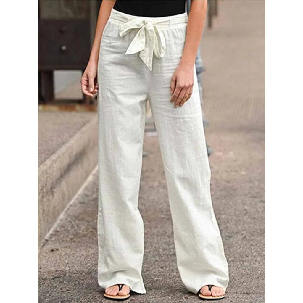 Clementina | Women's Drawstring Wide Leg Pants