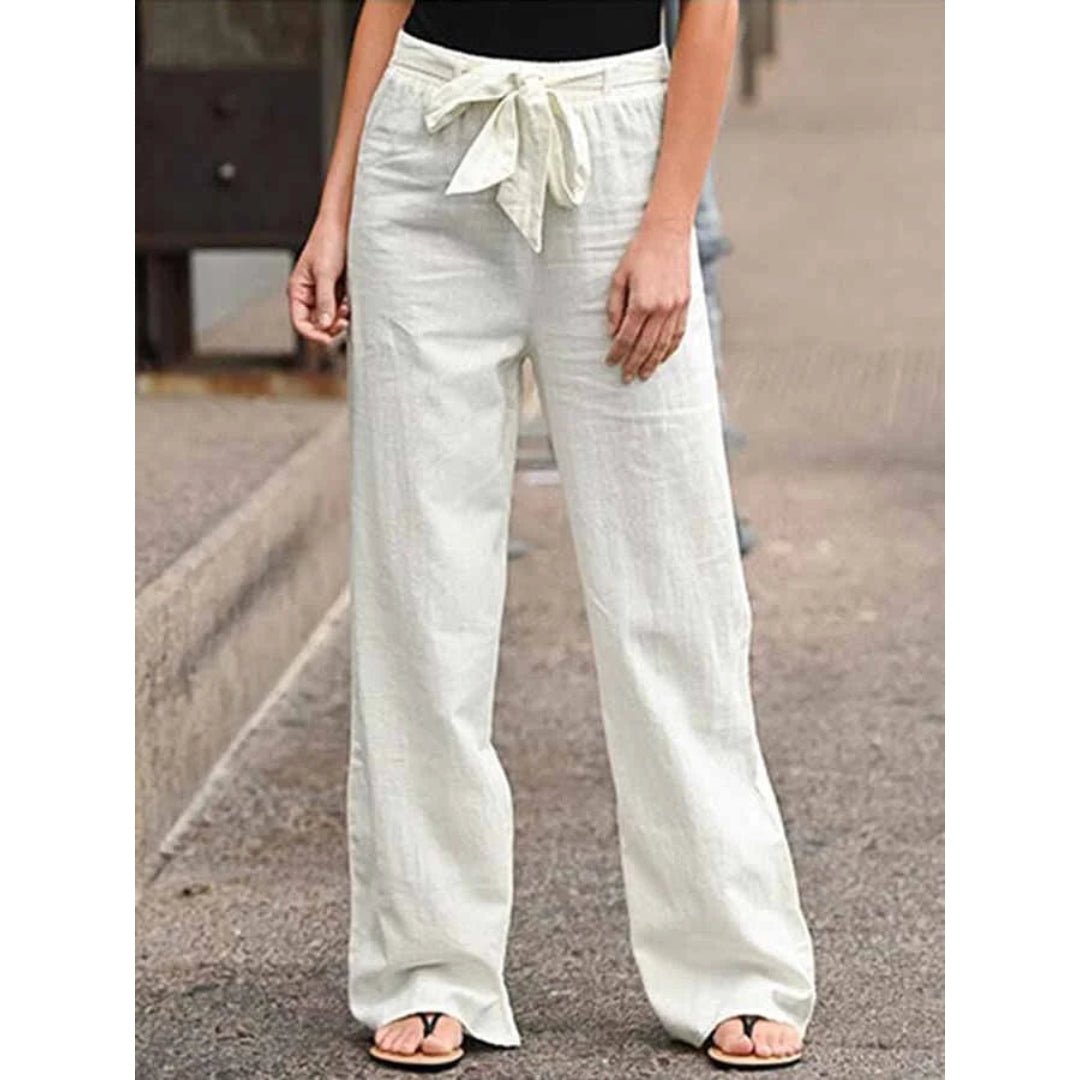 Clementina | Women's Drawstring Wide Leg Pants