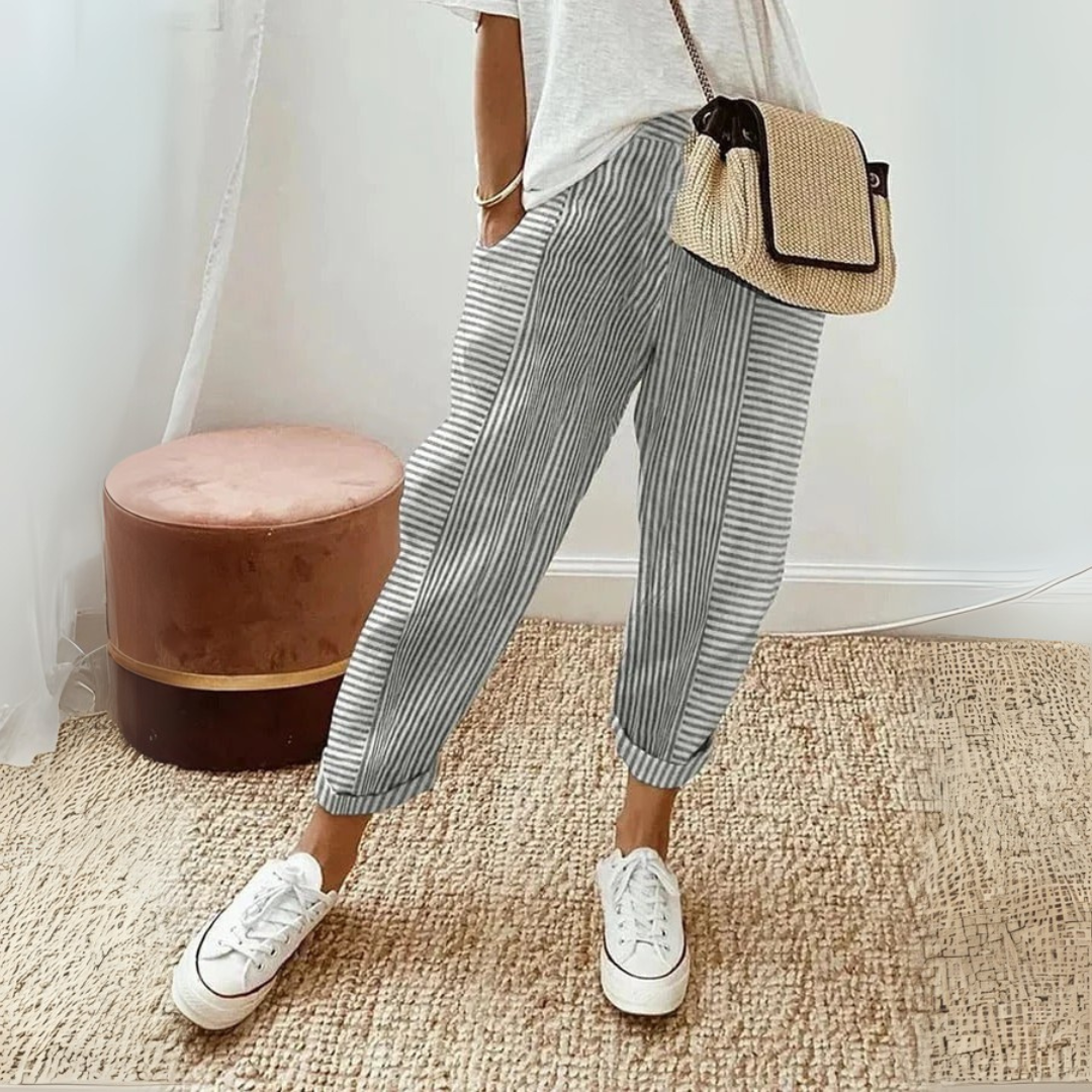 Clementina | Women's Striped Wide Leg Pants