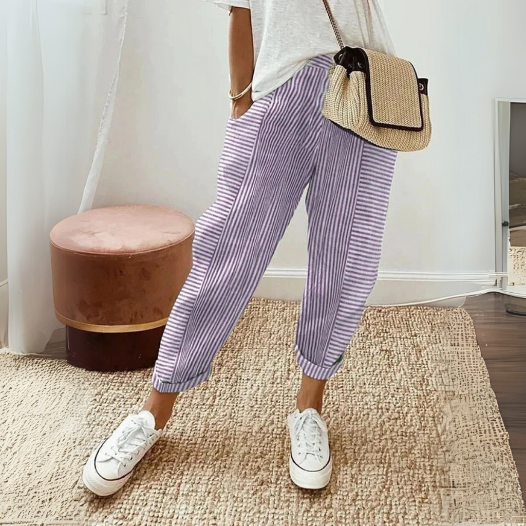 Clementina | Women's Striped Wide Leg Pants