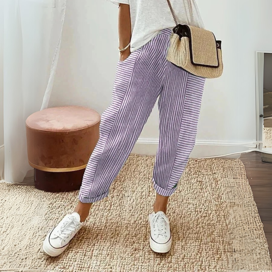 Clementina | Women's Striped Wide Leg Pants