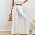 MELANIE | Women's High Waisted Wide Leg Palazzo Pants