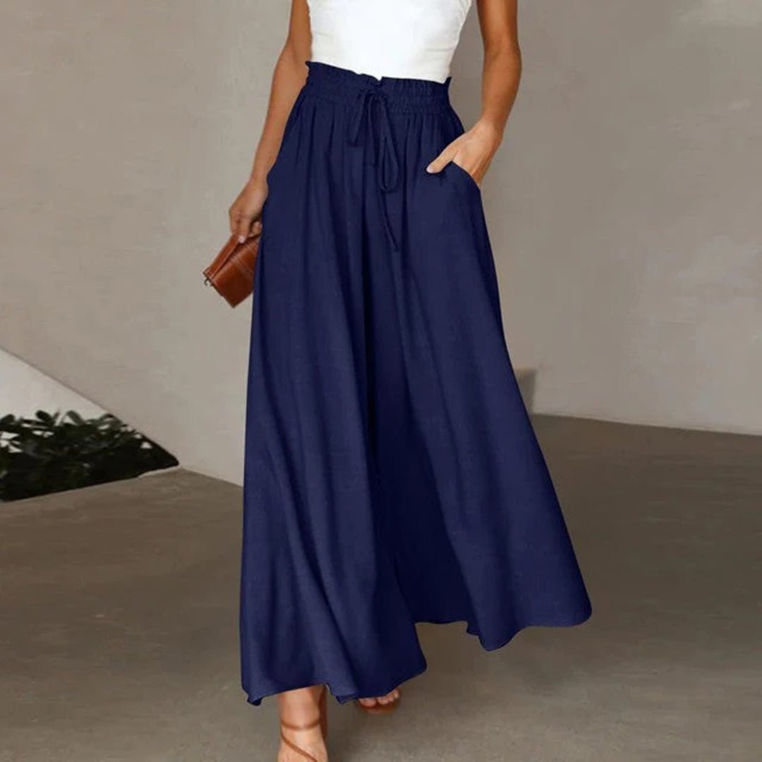MELANIE | Women's High Waisted Wide Leg Palazzo Pants