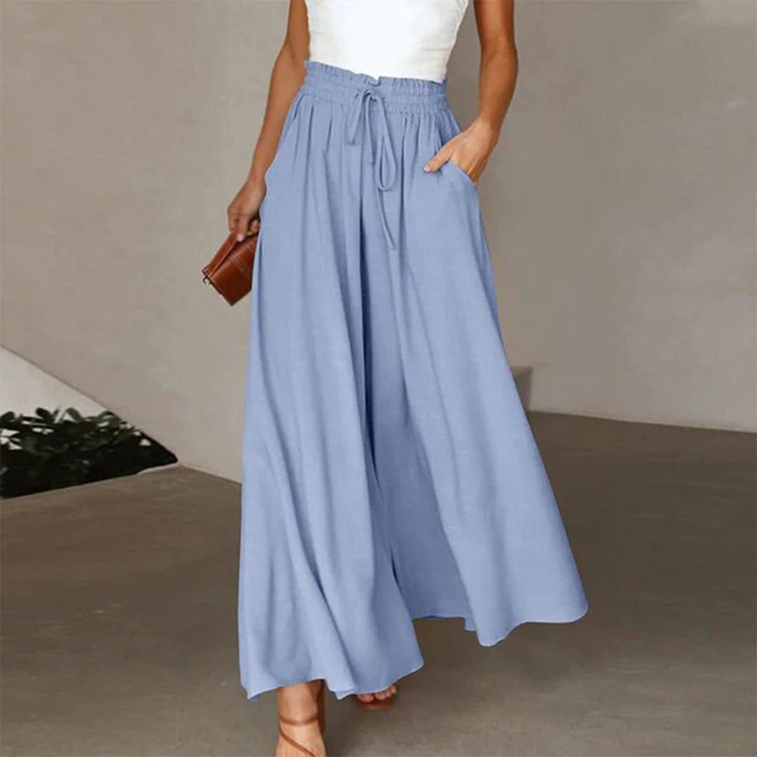 MELANIE | Women's High Waisted Wide Leg Palazzo Pants