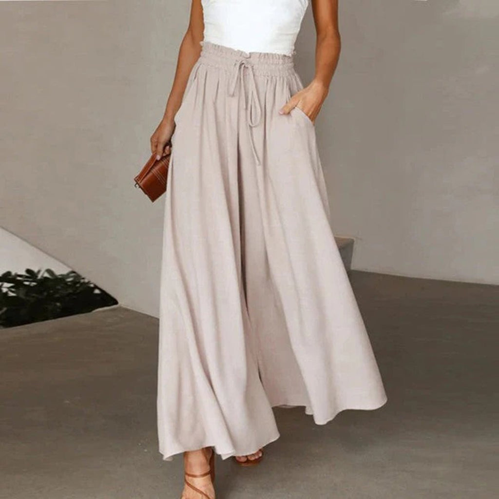 MELANIE | Women's High Waisted Wide Leg Palazzo Pants