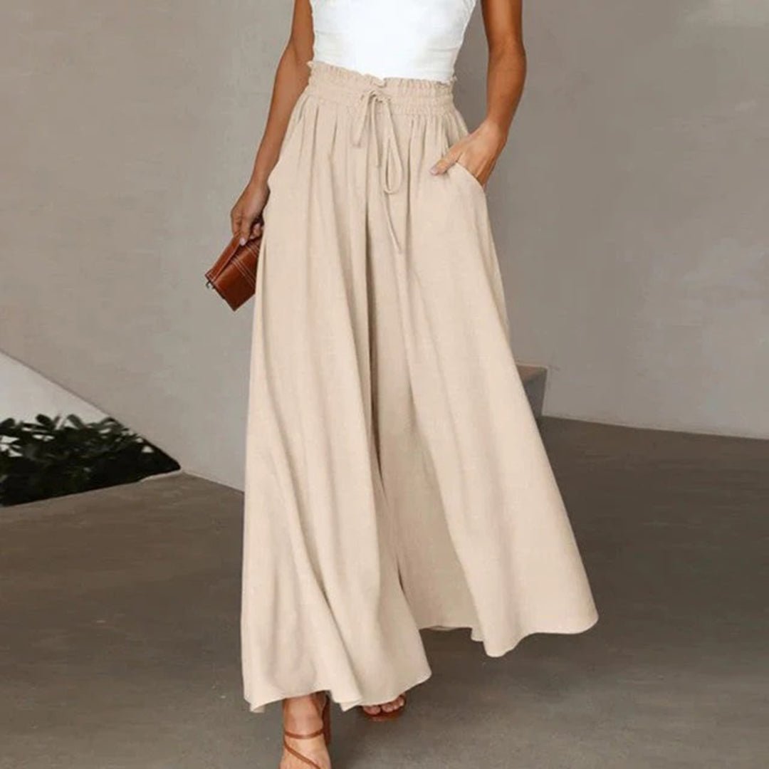 MELANIE | Women's High Waisted Wide Leg Palazzo Pants
