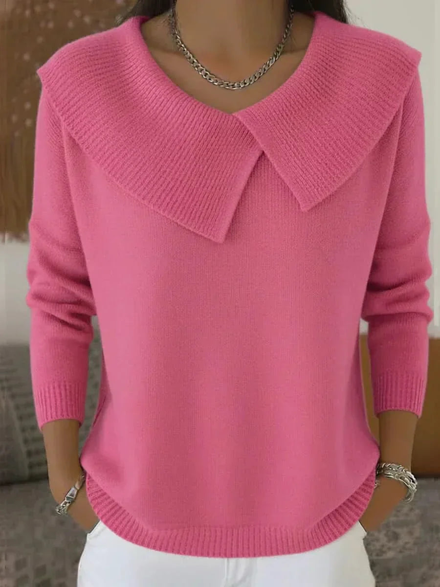 ABIGAIL | Ribbed Collar Sweater