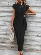 MATILDA™ - Casual Short Sleeve Dress with Knot Detail for Vacations