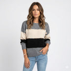 Elise Moretti | Colour Block Knit Sweater For Women