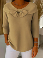 Remi™ Elegant Knitted Bow Top