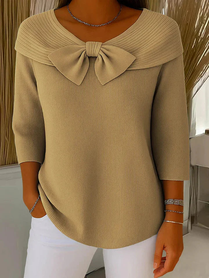 Remi™ Elegant Knitted Bow Top