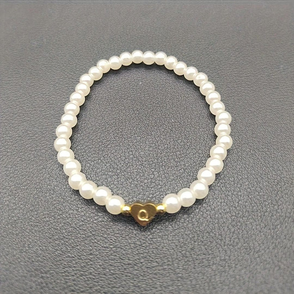 A-Z Pearl Beaded Bracelet