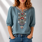 Seraphina | Floral Embroidered Blouse