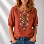 Seraphina | Floral Embroidered Blouse