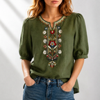 Seraphina | Floral Embroidered Blouse