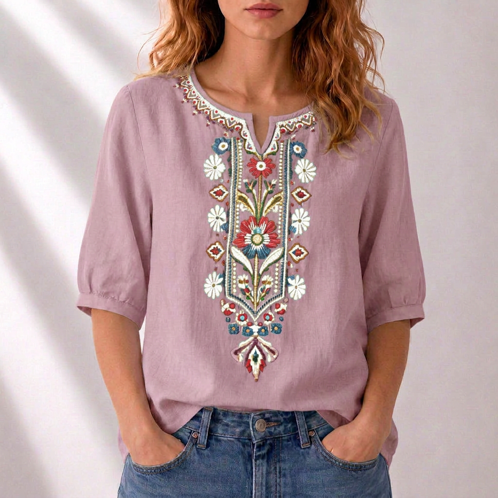 Seraphina | Floral Embroidered Blouse