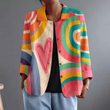 Pamela | Painterly Print Boxy Open Shirt