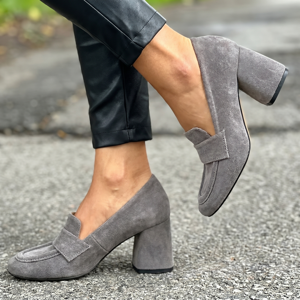 BELMONTE MILANO BLOCK HEEL LOAFERS