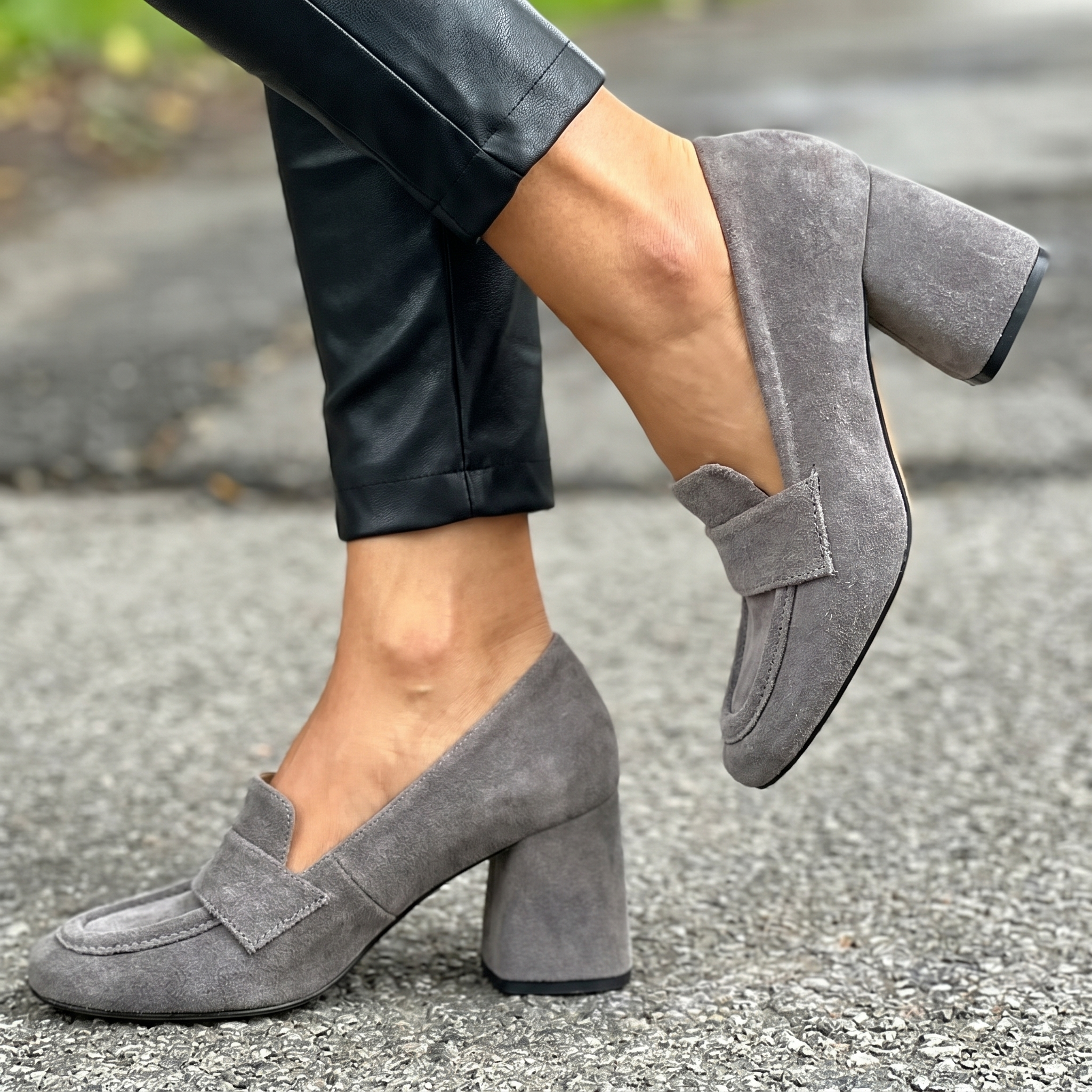 BELMONTE MILANO BLOCK HEEL LOAFERS