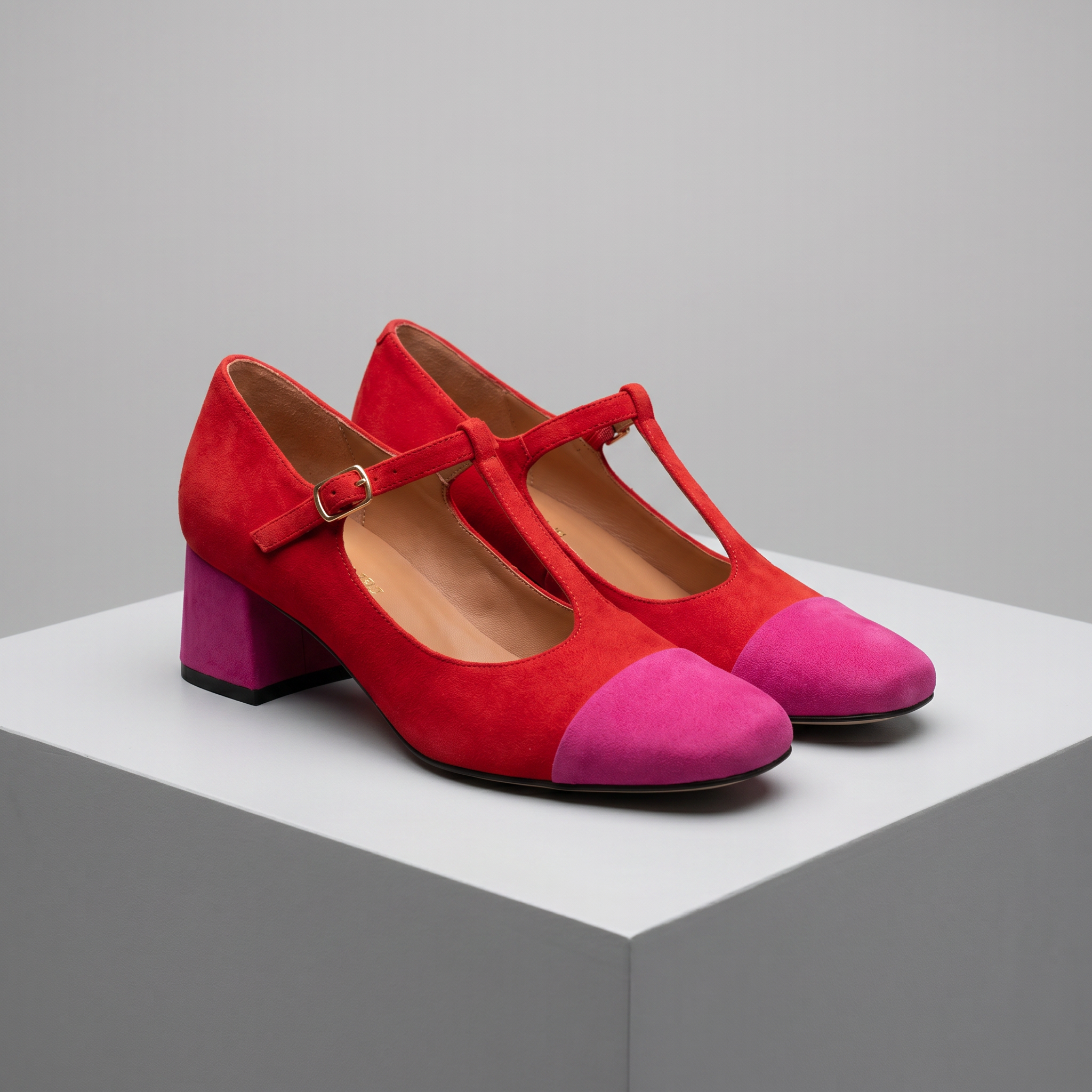 VIVIANA TWO-TONE HEEL LOAFERS