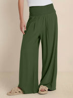 SADIE | Women's High Waist Wide Leg Pants Smocked Waistband