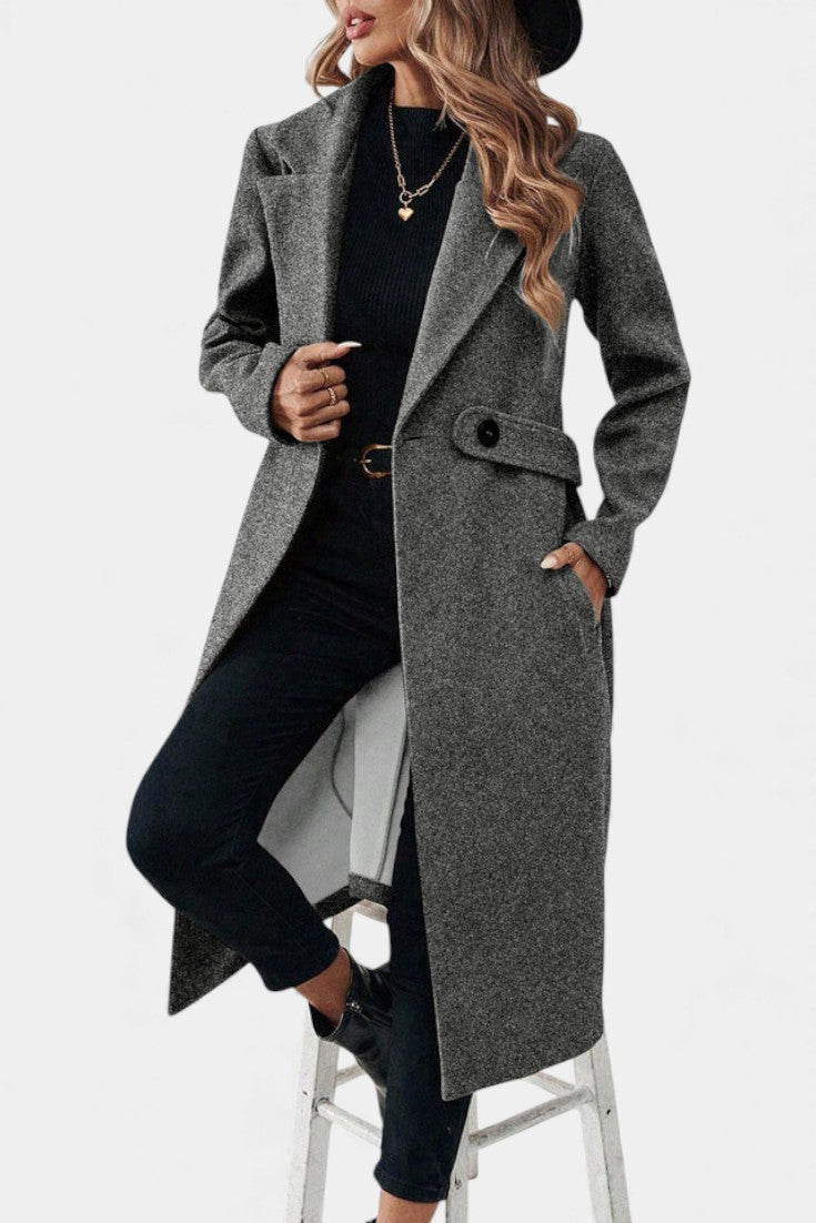 AURORA | Classic Double-Breasted Mid-Length Coat