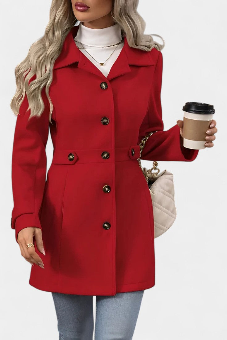 JOANNA | Elegant Mid-Length Coat with Adjustable Belt