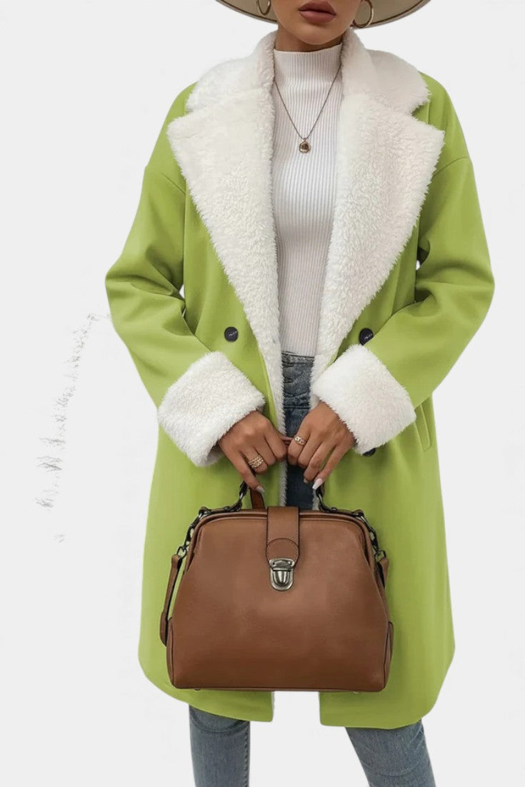 DELILAH | Mid-Length Tailored Coat with Fleece Lining