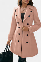 EDEN | Open Coat with Notched Collar and Decorative Buttons