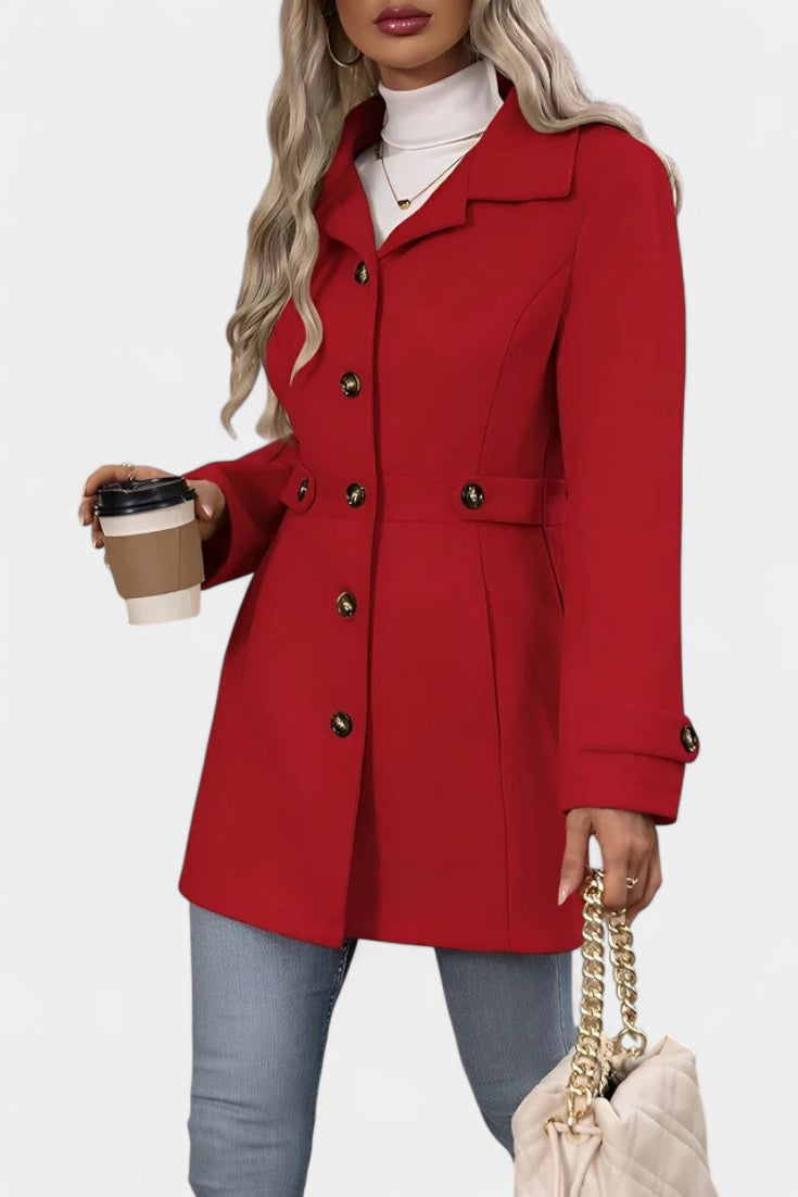 JOANNA | Elegant Mid-Length Coat with Adjustable Belt