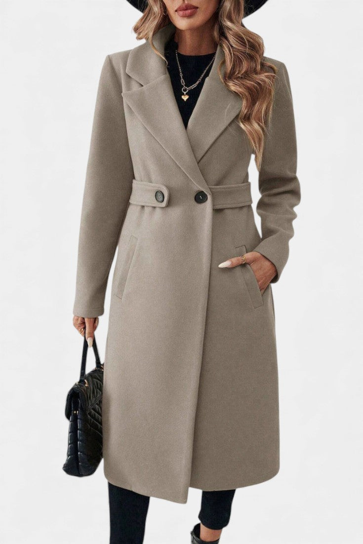 AURORA | Classic Double-Breasted Mid-Length Coat