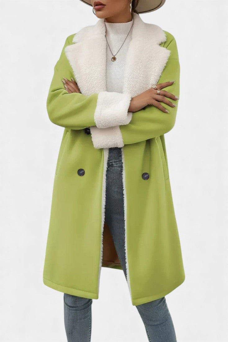 DELILAH | Mid-Length Tailored Coat with Fleece Lining